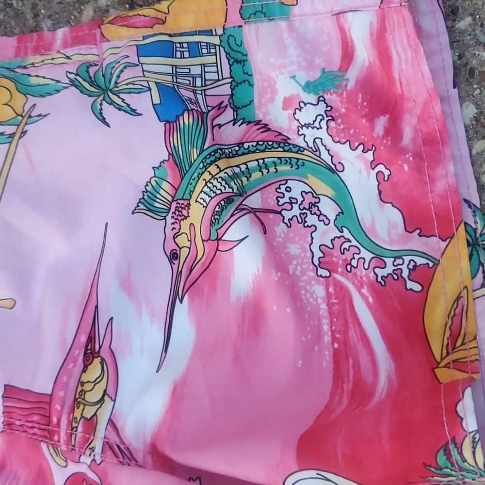 Polo Ralph Lauren Pink Lobster Fish Swim Trunks 5 Boys Vacation - Picture 2 of 7